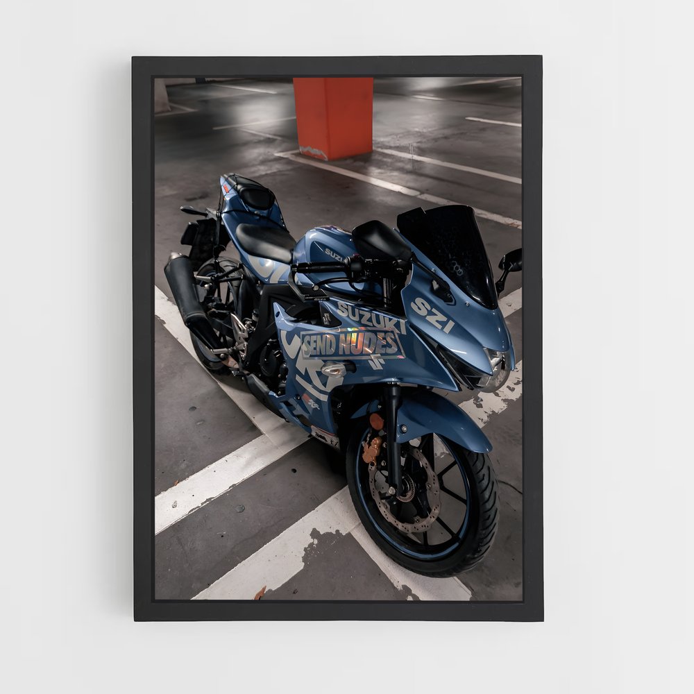 Poster Suzuki moto élégant (vue 2)